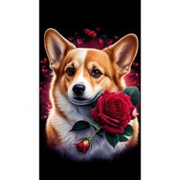 Round Diamond 5D DIY Diamond Painting  Corgi  3D Embroidery Cross Stitch Mosaic Decoration Gift 2x30cm