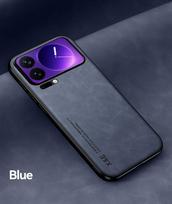 Fashion Leather Funda for Xiaomi Mi 17 Pro Max 17Pro Case Ultra Thin Car Magnetic Protection Phone Cover Capa for Xiaomi 17 Pro mėlyna