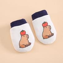 Newborn Chewable Anti-Scratch Mittens - Breathable Pure Cotton Gloves for All Seasons
