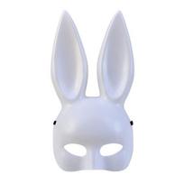 Helovino Triušio Kaukė Ilgomis Ausimis Triušio Pusiau Kaukė Gimtadieniui Velykoms Helovino Maskarado Cosplay Vakarėlio Kostiumo Aksesuaras balta