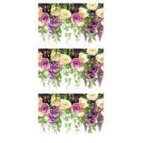 Sticker Rose Vine Design PVC Sticker No Waterproof Wall Glue Residue Versatile Decorative Window Cling C