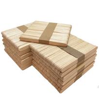 Spalvoti, maistui tinkami mediniai pagaliukai ledams ir „pasidaryk pats“ rankdarbiams Natural Wood 65mm*10mm*2mm Bundle of 50 yellow