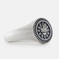 Yin Taifei Silver Ring with Three-Dimensional Thai Pattern - Unisex Vintage Fashion Finger Ring Adjustable Open Size