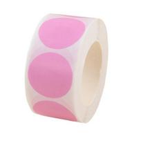 500 vnt. 1  spalvotų taškų lipdukų, apvalių spalvų kodavimo etikečių, vandeniui atsparių polka apskritimo taškų lipdukų biurui, studentui, klasei rožinė
