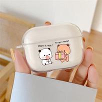 Kawaii Cute BuBu DuDu Bear Couple Earphone Case For Airpods 4 3 2 1 Clear Soft Wireless Cover For Apple Airpod Pro 2 Accessories Airpods Pro