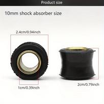 Motorcycle Shock Absorber Bushing - Rubber Cushion Damper for Electric Bikes and Motorcycles - 10mm/12mm Inner Diameter - Black 10mm