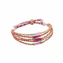 Fortunate Ornaments Five-Color Cord Bracelet Adjustable Design Dragon Boat Festival Gifts  Students rožinė