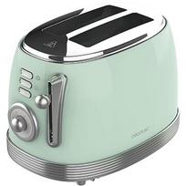 Cecotec Toaster | Toast&Taste 800 Vintage | Power 850 W | Number of slots 2 | Housing material Stainless steel | Light Green 3209
