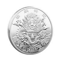 2024 Chinese New Year Collectible Coins for Dragon Year Souvenir Plated Coin Metal Lucky Ornament sidabras