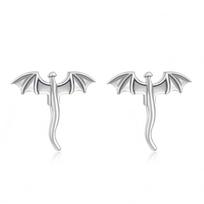 Fashion Jewelry Unique Vintage Dragon Earrings Small Personality Metal Stud Earrings Creative Flying Dragon Stud Earrings Gifts sidabras