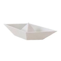 3D spausdintas origami popierinis laivelis namų laivų modeliui, minimalistinė stalo figūrėlė, biurui balta
