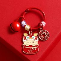 Bag Pendant Dragon Year Metal Keychain Zodiac Dragon Chinese Dragon Key Ring  Backpack Pendant C3
