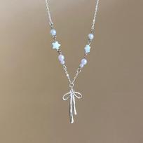 Exquisite Versatile Bow Clavicle Chain Elegant Bow Pendant Necklace Fashionable Simple Necklace Jewelry Accessories Gifts ONESIZE