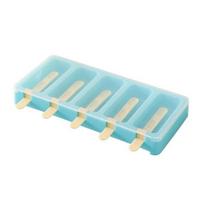 Ice Cream Mold, Stackable Popsicle Maker with Lid, BPA-Free Easy Release Plastic Ice Pop Mold for Homemade Yogurt mėlyna