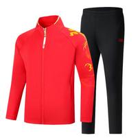 Chinese Dragon Robe Martial Arts Training Set for Men & Women - Spring/Autumn National Costume for Sports, Competition & Ceremonies. M