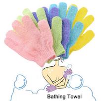 5 Pcs Shower Bath Gloves Exfoliating Wash Skin Spa Massage Scrub Body onesize