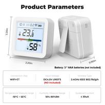 Temperature Humidity Meter, LCD Backlight Display Wide Viewing Angle APP Real Time Monitoring Celsius Fahrenheit Switchable Scene Linkage, with
