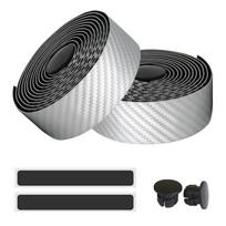 Grip Tape, Bar Tape, Silver, 2 Pieces, Grip End for grip tape sidabras