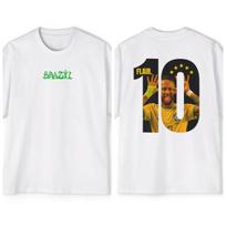 World Cup 2026 Soccer Fan Gift Neymar Brazil Football Number 10 Jersey Tee Abstract Football Legend Shirt 4XL
