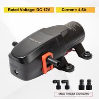 23A RV Mini diafragminis siurblys DC 12V 24V Savisiurbis vandens siurblys RV gėlo vandens slėgio siurblys pagal poreikį 12V-Male-Adapter