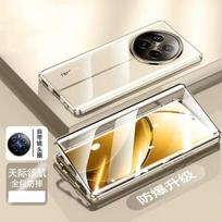 360 Full Case For Realme 13 Pro Plus Case For Realme 13Pro + 5G Double Sided Magnetic Adsorption Metal Tempering Glass Cover Realme 13 Pro Plus auksas