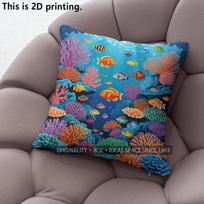 Underwater Coral Reef Tropical Fish Pillow Covers Pattern Cushion Cover Suitable For Sofa Bedroom Car Pillow Cover 40x40cm
