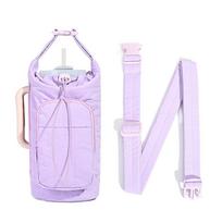 Stylish Water-resistant Water Bottle Holder Bag with Strap Large Capacity Carrier Bag Portable Crossbody Bag for Outdoor Sports