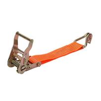 Heavy-Duty Double Hook Polyester Ratchet Cargo Tie-Down Strap 2.5cm*1m