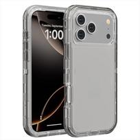 Heavy Military Armor Clear PC+TPU Case For IPhone 17 Pro Max Air 16E 15 14 13 12 11 Plus OTT-Box Enhanced Anti-Drop Rugged Cover iPhone 11 Pro pilka spalva