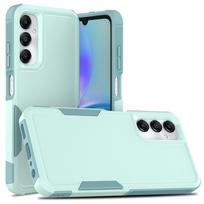 Qihang Armor Phone Case for Samsung A37, A57, A17, A07, A16, A26, A06, A36, A15 Galaxy A07 melsvai žalia