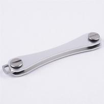 Aliuminio raktų plip metalinė raktų saugykla, kompaktiškas raktų laikiklis ir raktų pakabuko laikiklis 8.8cmx1.7cmx1.8cm sidabras