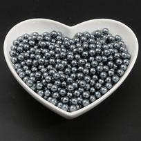 ABS imitaciniai perlų karoliukai NO HOLE DIY apvalūs akriliniai tarpikliai papuošalams gaminti užpildai, dekoravimo priedai 10mm 50PCS tamsiai pilka spalva