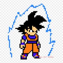 Pleistukai drabužiams, krepšiui, lygintuvu klijuojami šiluminiai lipdukai, pikselių meno Goku, Goku Vegeta raštas, skalbiami, šilumos perdavimo