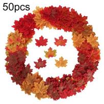 50vnt 8cm imitacinis dirbtinis klevo lapas 50pcs