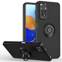 KEYSION matinis dėklas, skirtas Redmi Note 11 11S 11 Pro 5G Global Transparent Ring, atsparus smūgiams telefono galinis dangtelis, skirtas Redmi Note 11 Pro+ 5G for Redmi Note 11 juoda
