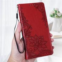 Prabangus kokybiškas odinis piniginės telefono dėklas Flip Book Stovo dangtelis, skirtas Huawei P30 P20 P40 P9 Lite Mini Y5 Y6 Y7 Prime Honor X8 X7 8A 9A 9S 7A 7C P Smart Honor 7A DUA-L22(5.45") raudona
