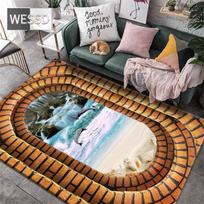 3D kilimas svetainei Dolphin Marine Fish Kilimas Vaikų kambario Miegamojo apdailai Virtuvės kilimėliai Vonios 3D kilimėlis 40x60cm 1pcs
