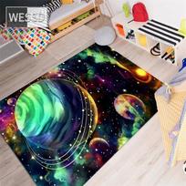 Space Universe Planet 3D grindų kilimėlis, kilimas svetainė, didelio dydžio flanelinis minkštas miegamojo kilimėlis 40x60cm 1pcs