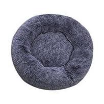Sagit Dog Round Cat žiemos šiltas miegmaišis ilgas pliušinis minkštas naminių gyvūnėlių lova raminanti lova 40CM pilka spalva