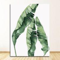 ir spaudiniai Dekoratyvinis paveikslas Namų apdaila Akvarelė Lapai Siena Menas Drobė Tapyba Žalias Stilius Augalas Šiaurės šalių plakatai 21cm×30cm NoFrame