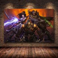 Drobės žaidimo plakatas Diablo 3 HD paveikslėliai Meniniai paveikslai Drobės menas namų dekorui Tapyba sienų dailė 21cm×30cm NoFrame