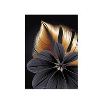 CNPAINTING Sienos meno kūrinys Auksiniai augalų lapai Paveikslas Namų plakatas Modernaus stiliaus drobės tapyba Svetainei Be rėmo 21cm×30cm NoFrame
