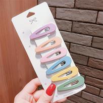 6 vnt./stal. Merginoms Fashon Solid Plaukų segtukai Plaukų segtukai Vaikams Candy Color Barrette Mieli plaukų aksesuarai LXY gray