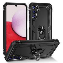 „Samsung Galaxy A14 A24 A34 A54 Case“ šarvai, magnetinis metalinis žiedas, atsparus smūgiams galinis dangtelis, skirtas Samsung Galaxy A04 A04S A04E buferio dėklui For Galaxy A14 4G juoda