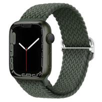 Elastinga austa nailono apyrankė f Išmanioji Apple laikrodžio apyrankė 40 41 44 45 mm Iwatch SE8 7 5 6 , lydinio sagtis Sportiniai minkšti kvėpuojantys aksesuarai Dirželis Blet Apyrankė 38/40/41mm