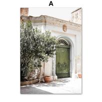 Žali grafiniai figūros Durys Monstera lapai Citatos Sienų menas Drobės tapyba Plakatai ir atspaudai Sienų paveikslai svetainės dekorui A4 21X30cm No Framed
