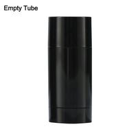 Tušti daugkartinio naudojimo dezodorantų buteliukai susukami vamzdeliai, pakartotinai užpildomi sandarūs indai black