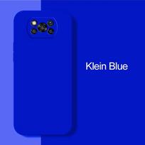 Poco X3 NFC dėklas kvadratinis skystas silikoninis fotoaparato objektyvo apsauginis telefono dėklas skirtas Xiaomi Poco X3 X 3 Pro NFC GT Poco X3 Pro Pocox3 minkštas dangtelis Poco X3 jūros mėlyna spalva