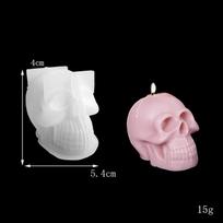 3D didelės kaukolės pyrago kepimo formos žvakių formelės silikoninės formos ledo kubelių krištolinių papuošalų gaminimo formos namų dekoravimui S