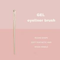 Apvalaus kampo gelio akių pieštuko šepetėlis auksinis makiažo įrankis su medine rankena minkšti sintetiniai plaukai Perfect Lash Liner definer white